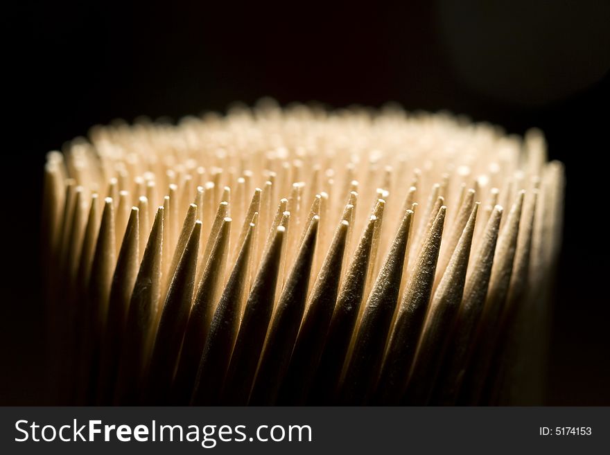 Close up photo of toothpicks