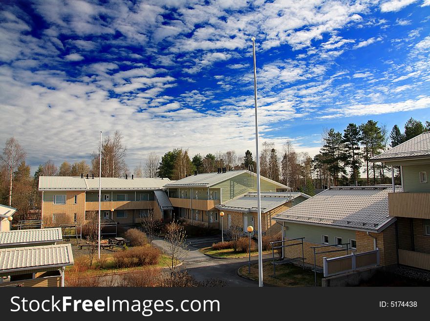 Residential area on a sunny day