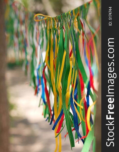 Outdoor Decoration: Colourful Ribbons