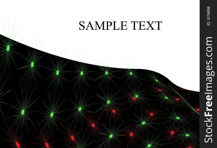 Illustration of abstract shapes and sample text