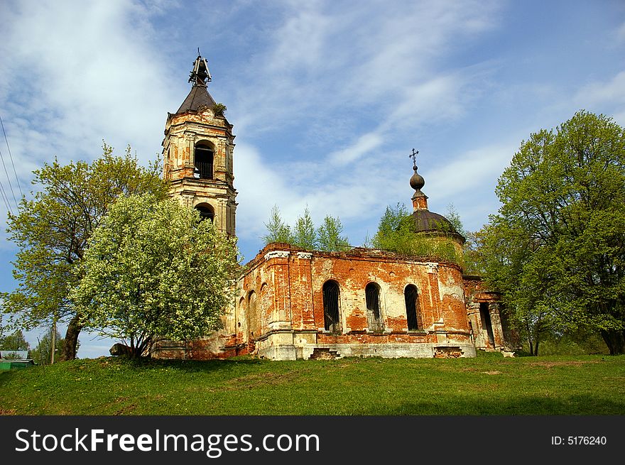 Old Russian Destroyed Church