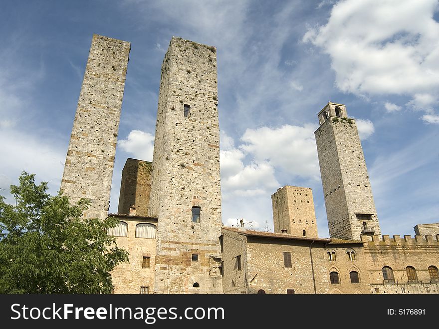 The towers of San Gimignano. The towers of San Gimignano