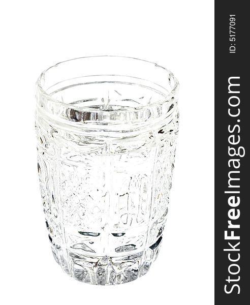 Crystal glass isolated on white background