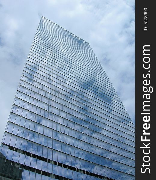 Modern office tower in Lower Manhattan.