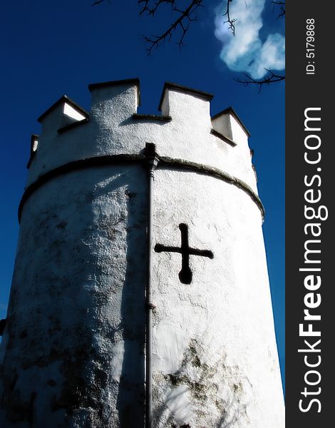 An old ancient tower on the shannon river in ireland. An old ancient tower on the shannon river in ireland