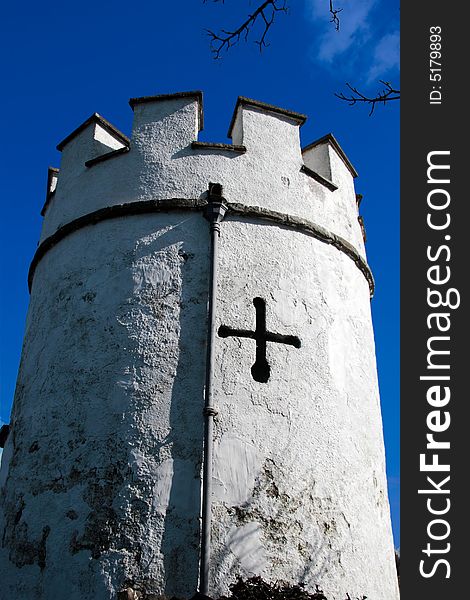 An old ancient tower on the shannon river in ireland. An old ancient tower on the shannon river in ireland