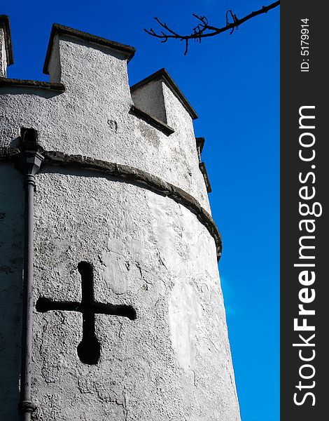 An old ancient tower on the shannon river in ireland. An old ancient tower on the shannon river in ireland