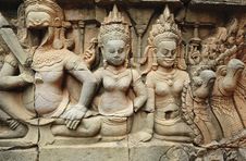 Cambodia; Angkor; Leper King Terrace Royalty Free Stock Photography Cambodia; Angkor; Leper King Terrace Royalty Free Stock Photography