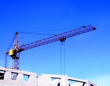 The Working Hoisting Crane. Stock Photography The Working Hoisting Crane. Stock Photography