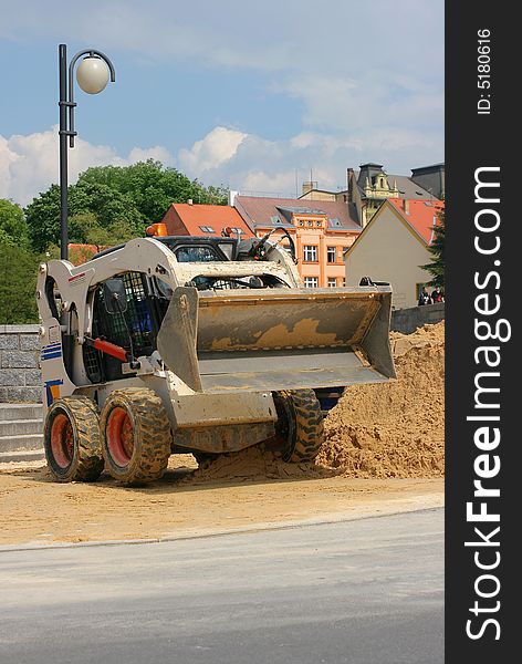 Excavators sand works building transportation