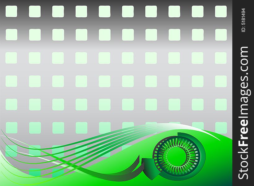Vector illustration of green abstract background