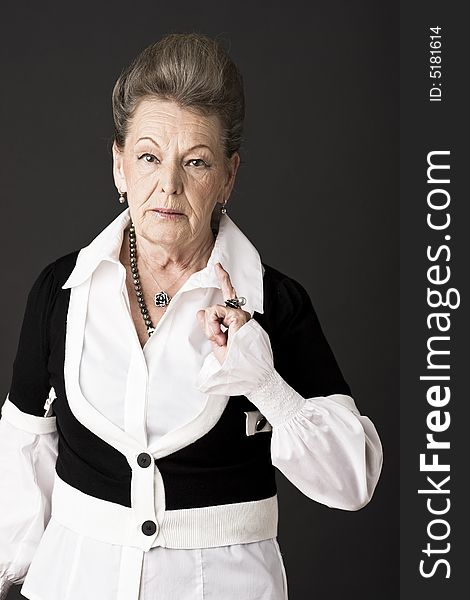 Fashion portrait of a senior lady