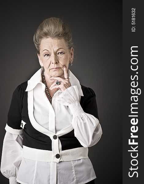 Fashion portrait of a senior lady