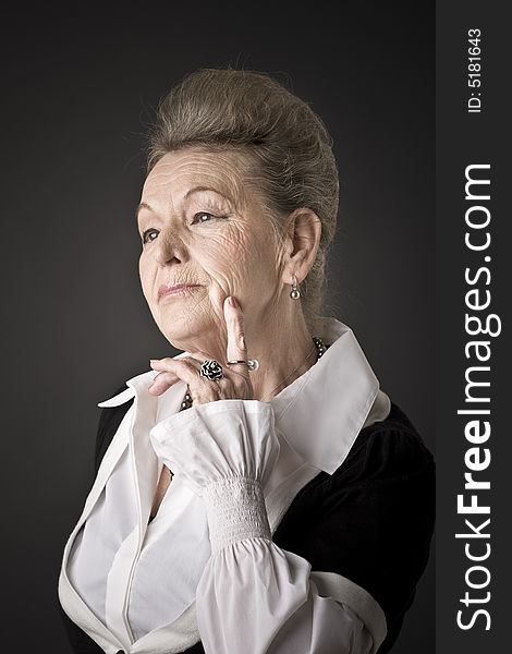 Fashion portrait of a senior lady