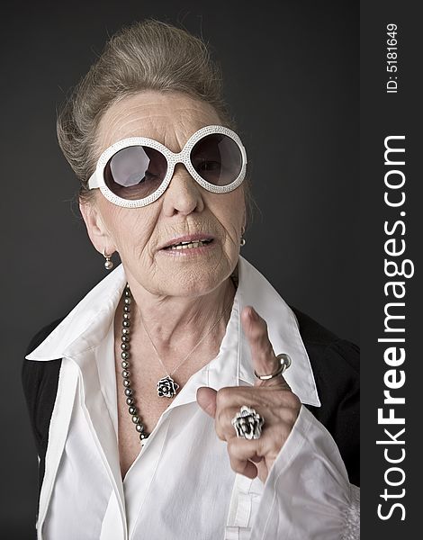 Fashion portrait of a senior lady