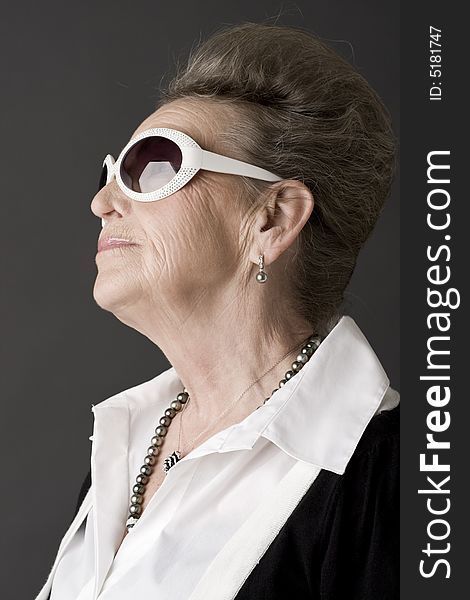 Fashion portrait of a senior lady