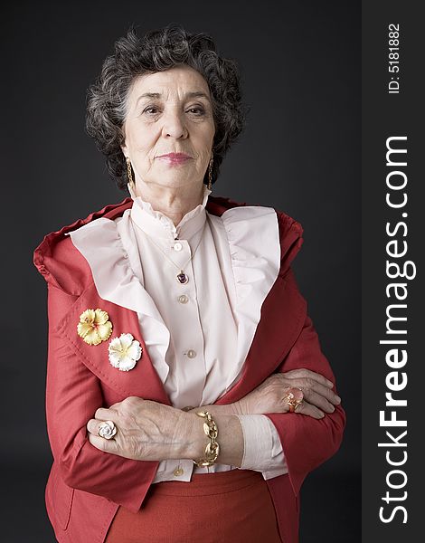 Fashion portrait of a senior lady