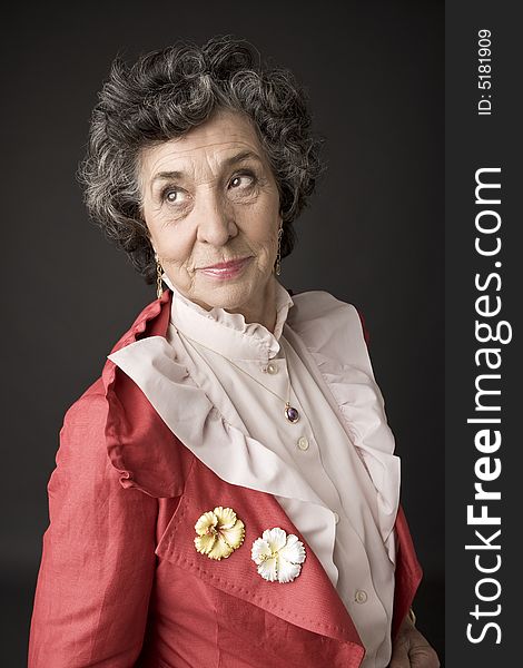 Fashion portrait of a senior lady