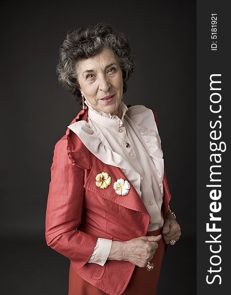 Fashion portrait of a senior lady