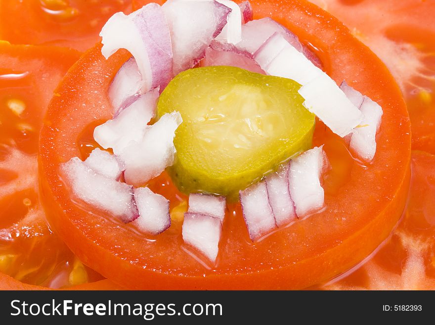 Tomato salad - healthy eating - vegetables - close up
