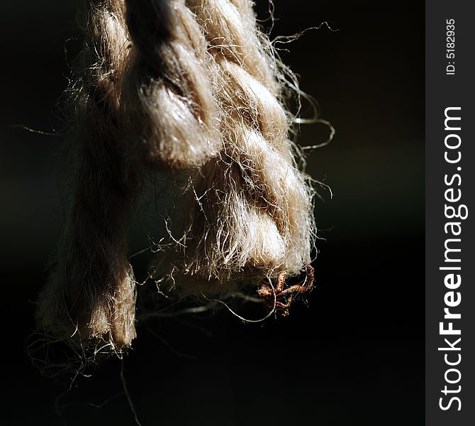 A close up with a rope