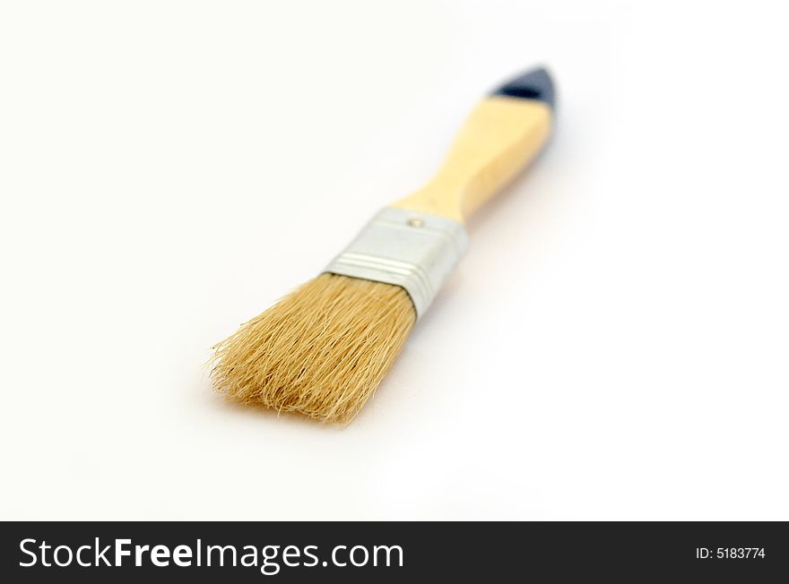 Brush on white background, paint