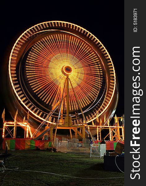 The Beautiful Light Trails In A Carnival