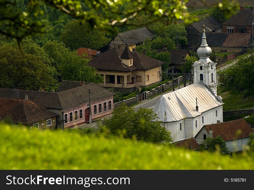 The church in the romanian village Lipova