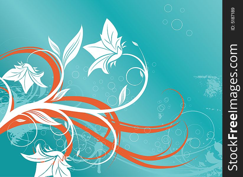 Abstract floral background. A vector format is added. Suits well for a postcard or background. Abstract floral background. A vector format is added. Suits well for a postcard or background