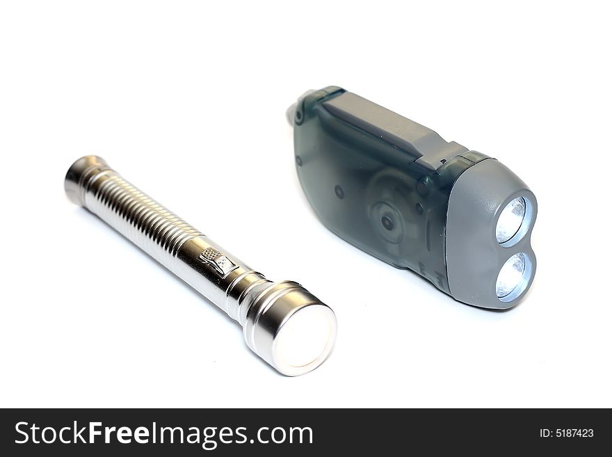 Pocket torch on white background isolated