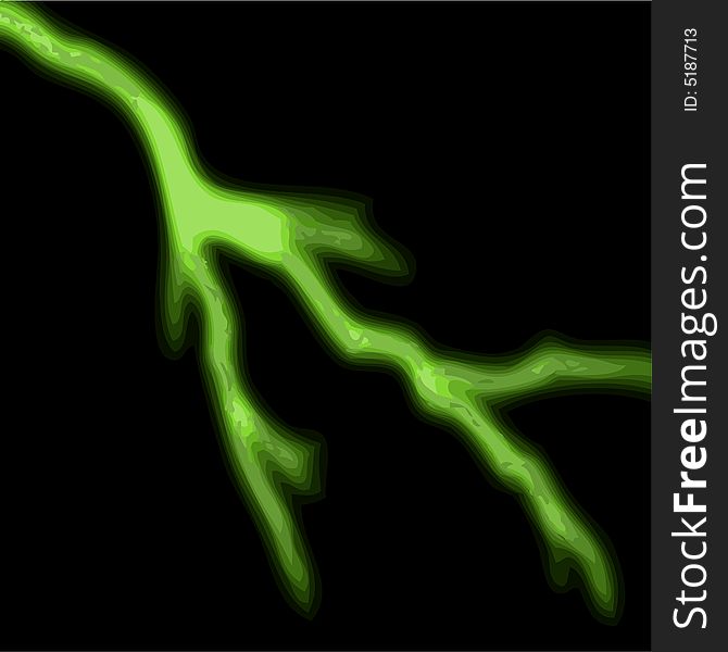 A neon lightning bolt is placed over a black background. A neon lightning bolt is placed over a black background.