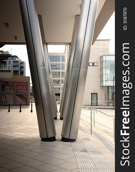 Steel columns in Leeds West Yorkshire