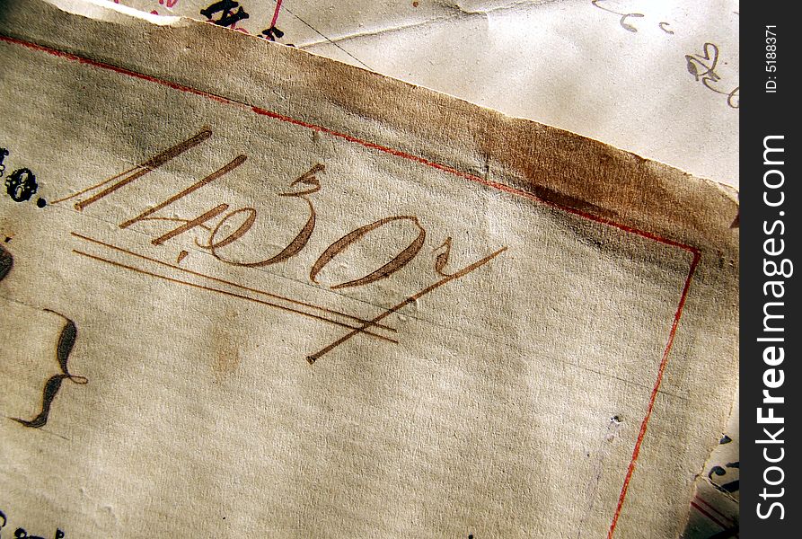 Close-up of vintage handwriting
