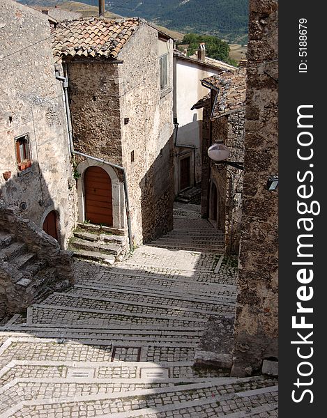 A typical italian village in the mountain. A typical italian village in the mountain