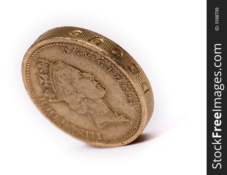 The photo of the one pound sterling