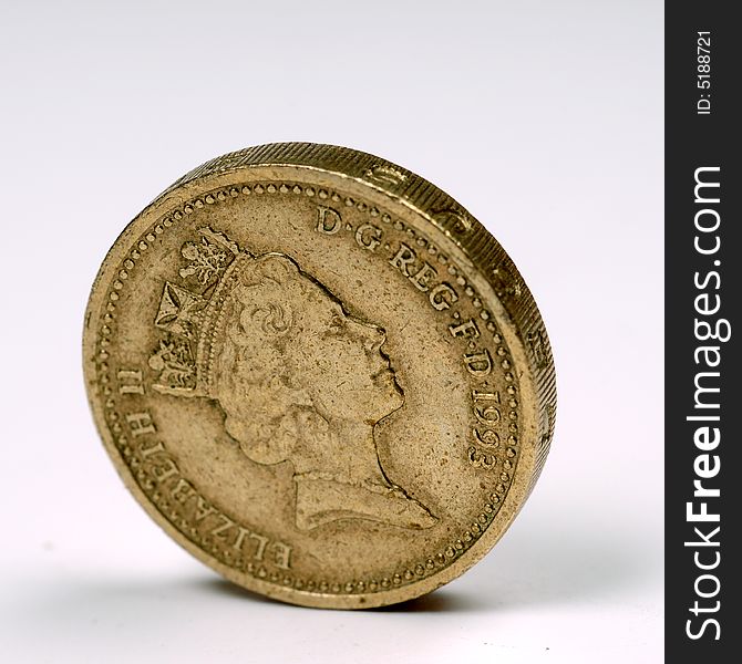 The photo of the one pound sterling