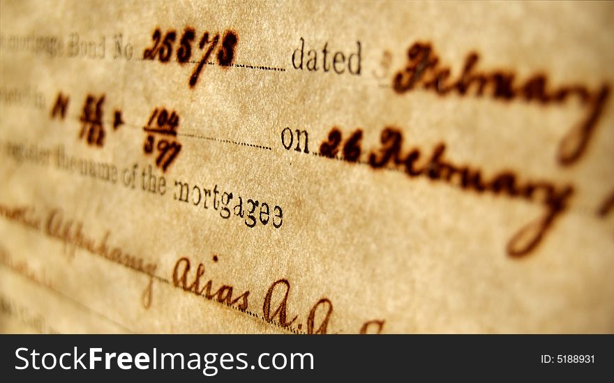 Close-up of vintage handwriting