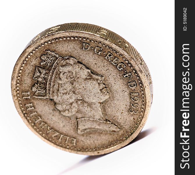 The photo of the one pound sterling