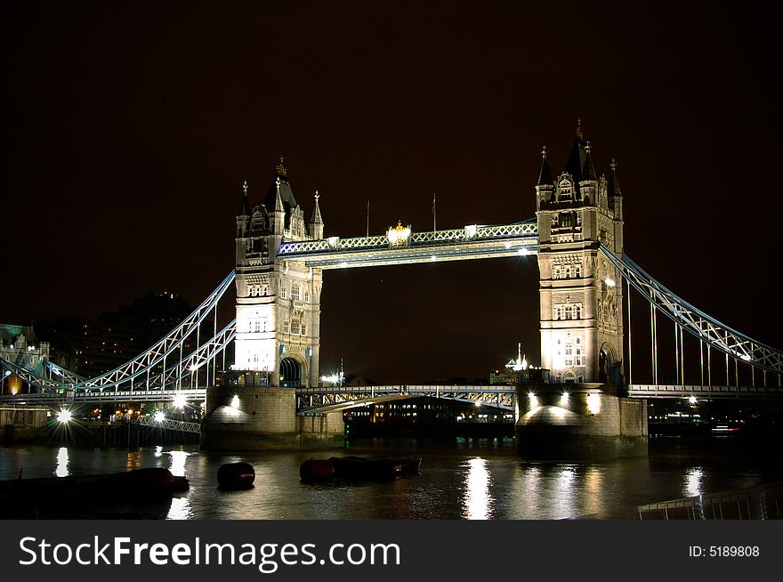 London tower bridge by night. London tower bridge by night