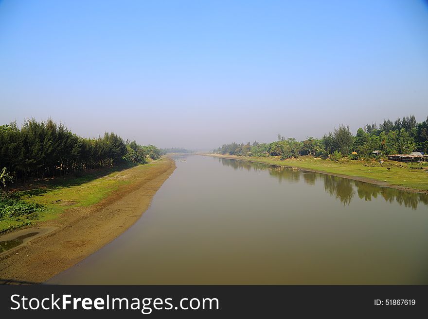 Small Canal view of bangladesh