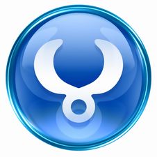 Taurus Zodiac Button Icon Stock Image Taurus Zodiac Button Icon Stock Image