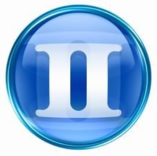 Gemini Zodiac Button Icon Stock Image Gemini Zodiac Button Icon Stock Image