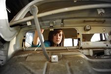 Girl In A Car Royalty Free Stock Images Girl In A Car Royalty Free Stock Images