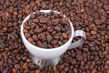 Cup Of Coffee Beans Royalty Free Stock Photography Cup Of Coffee Beans Royalty Free Stock Photography