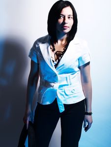 Attractive Lady Is Holding A Nice Handbag Royalty Free Stock Photos Attractive Lady Is Holding A Nice Handbag Royalty Free Stock Photos