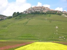 Village On Hill Royalty Free Stock Photos Village On Hill Royalty Free Stock Photos