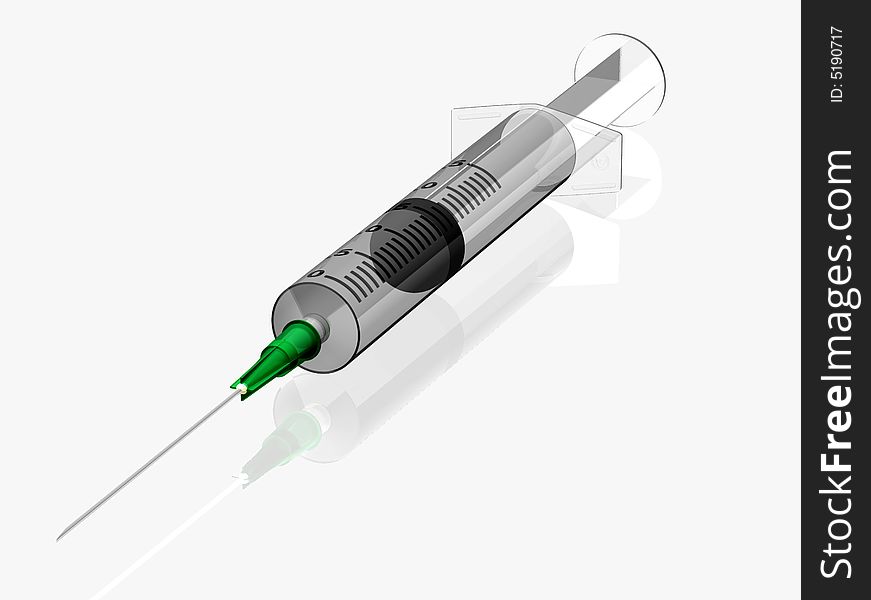 3D model of a syringe made and rendered in Infini-D. 3D model of a syringe made and rendered in Infini-D