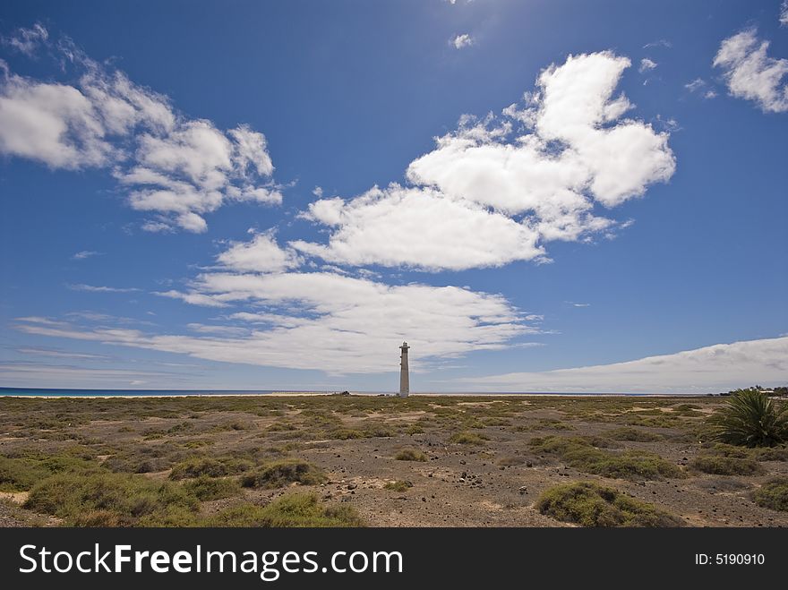 Lighthouse on the Beach at Morro Jable.