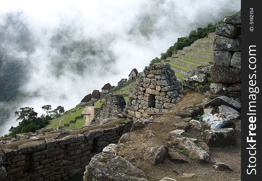 The lost city of the inca Machu Picchu in Cuzco, Peru.