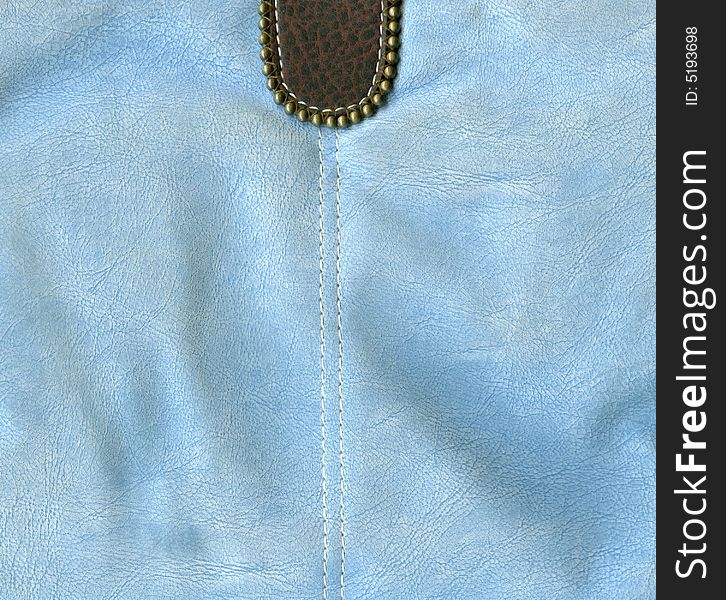 Blue Leather With Bijouterie Texture